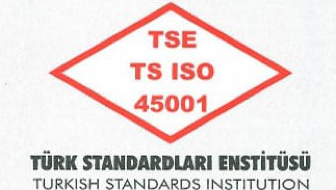  Türkiye Genelinde TS 45001 Kalite Yönetim Sistemi Belgesi Tetkik Hakkı Kazanan 68 Okulun 12'si Yozgat'tan 